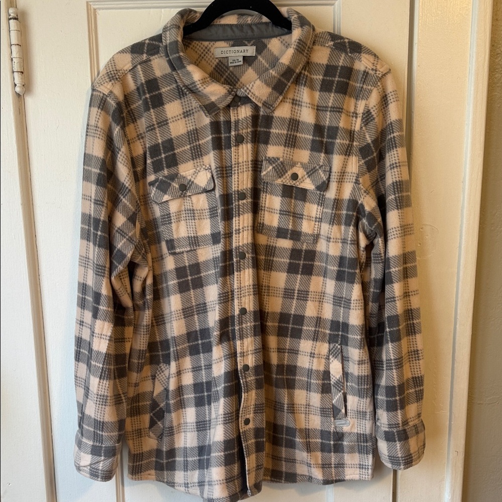 Checkmate Women's Plaid Cardigan - Gray and Cream